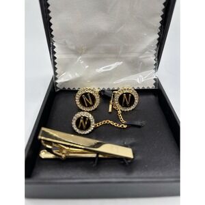 HAWSON Tie Clips, Cufflinks, Tie Tack & Lapel Pins for Men-Suitable for N-4pcs